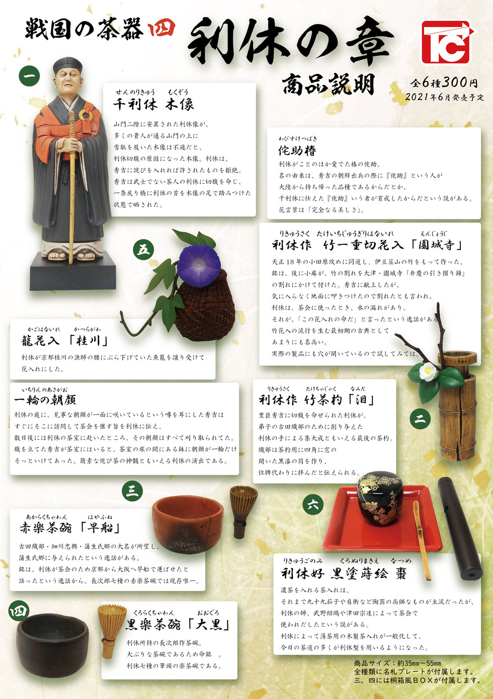 戦国の茶器四　利休の章　300円（Japanese historical tea utensils　Vol.4）